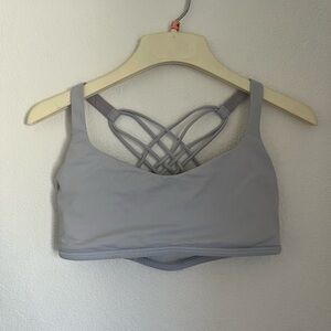 Lululemon Gray Free To Be Wild Light Support Sports Bra